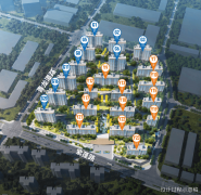 青年健身区设置健身器材、篮球场、羽毛球场等